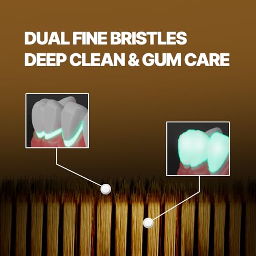 Mini Gold Extra Soft Large Toothbrush 1.4 Inch Head for Sensitive Gums - 10 Pack