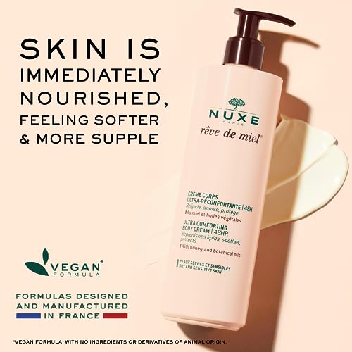 Nuxe R?ve de Miel Ultra-Comforting Body Cream With Shea Butter and Honey for Dry and Sensitive Skin, 13.4 Fl Oz