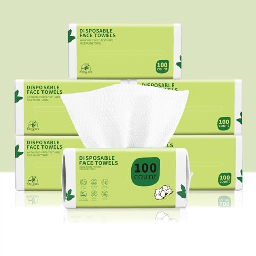 Disposable Face Towels 600 Count - Biodegradable Ultra Soft & Thick Facial Wipes for Sensitive Skin, Multi-Purpose Cleansing, Variation of THIS listing