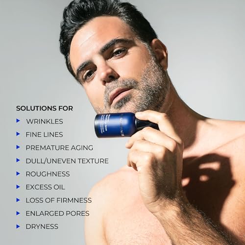 Men's Anti-Aging Face Serum with Hyaluronic Acid & Peptides - 1.69 fl oz