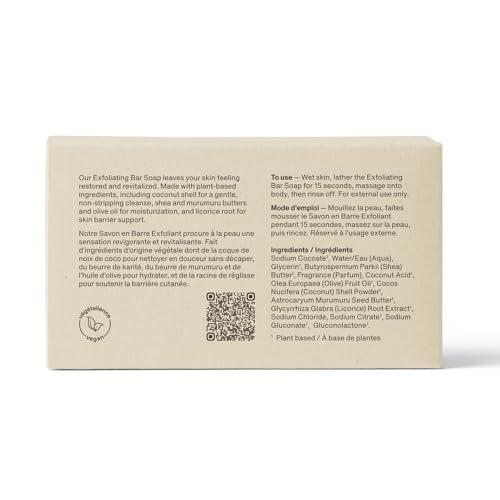 evolvetogether Exfoliating Bar Soap For Women & Men | Exfoliate, Cleanse & Moisturize Skin with a Perfect Lather | For All Skin Types | Vegan, Cruelty-Free, Paraben-Free | Made in USA (Havana, 5 Oz)