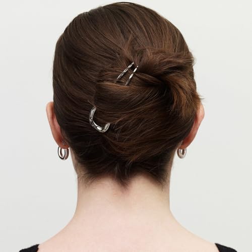 MACHETE Petite Wavy French Hair Pin 3 Inch Gold for Thin Thick Hair - Pack of 1