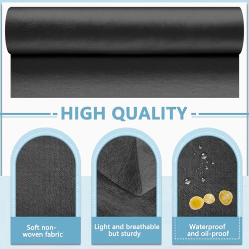 Tudomro 2 Rolls Disposable Massage Table Sheets Black, Non-Woven, 50 Sheets per Roll