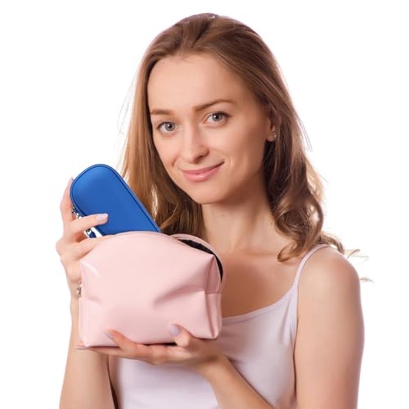 Hard Carry Case Compatible with N?graCoola CLIE Sonic Facial Cleansing Brush, Waterproof Case Storage Carrying Holder Fits for Silicone Face Scrubber and Charging Cable (Box Only), Blue