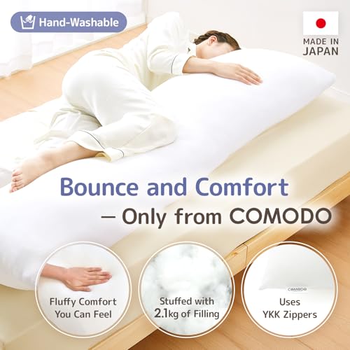 Japanese Made Body Pillow 160cm x 50cm for Side Sleepers Anime/Maternity - Washable