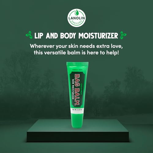 Bag Balm Lip Balm Tubes 0.25oz Pack of 6 - On-the-Go Moisturizer for Lips & Skin