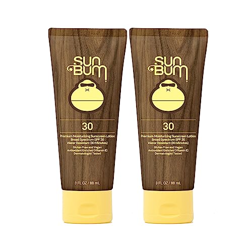 Sun Bum Original SPF 30 Sunscreen Lotion | Vegan and Hawaii 104 Act Compliant (Octinoxate & Oxybenzone Free) Broad Spectrum Moisturizing UVA/UVB Sunscreen with Vitamin E | 3 oz (Pack of 2)