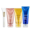 medicube Pore & Glow K-Viral Mask Set: Collagen Overnight Wrapping Peel Off Facial Mask Pack, Turmeric Overnight Wrapping Peel Off Mask 2.0 and Zero Pore Blackhead Mud Facial Mask and a Jelly Brush