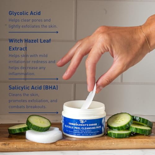 Extra Strength Chemical Peel Pads with Glycolic Acid & Salicylic Acid - 50 Pads