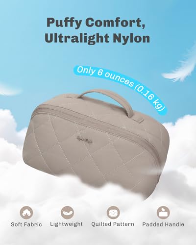 Hynes Eagle Camel Travel Makeup Bag for Women - Waterproof Cosmetic Organizer