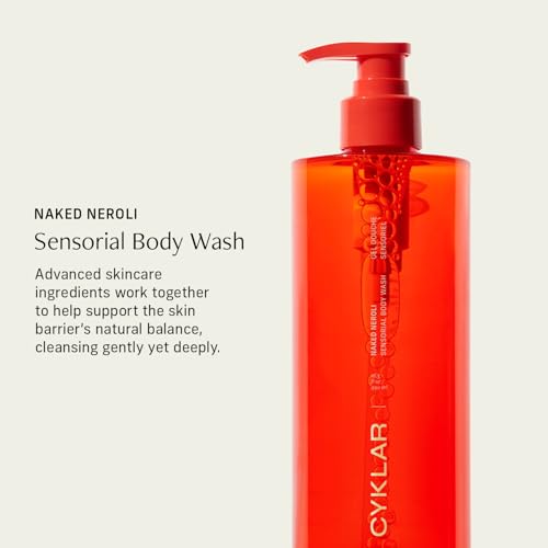 CYKLAR Vitamin C Body Oil for Women and Men. Moisturizing Naked Neroli & Body Wash Bundle