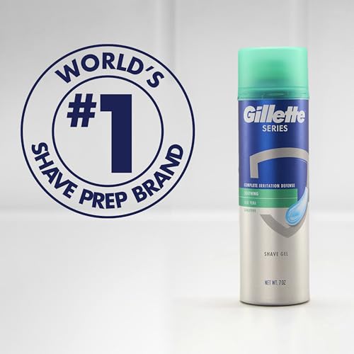 Gillette Sensitive Shave Gel with Aloe - 7 Oz, 6 Count, Hydrates & Protects Skin