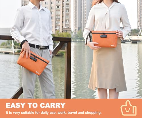 Large Cosmetic & Travel Organizer Bag with Combination Lock, Waterproof Storage Case
