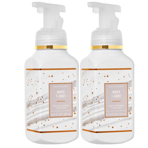 Bath and Body Works White T-Shirt Gentle Foaming Hand Soap, 2-Pack 8.75 Ounce (White T-Shirt)