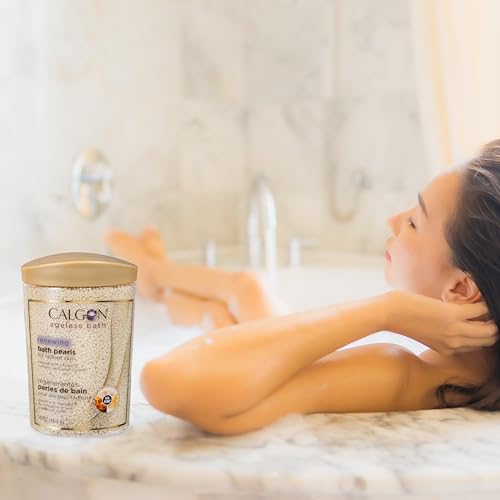 Calgon Renewing Pearls Bath Additive - 16 oz, Pack of 4 - Hydrating Pearl & Vitamin E