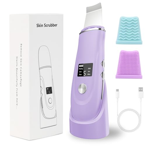 Face Scrubber Skin Spatula Blackhead Remover for Pore Cleansing - Purple