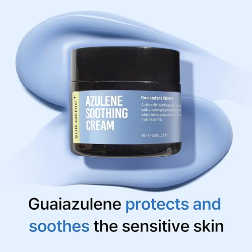 SURMEDIC Azulene Face Cream 50ml - Soothing Moisturizer for Sensitive Skin, Calms Irritation