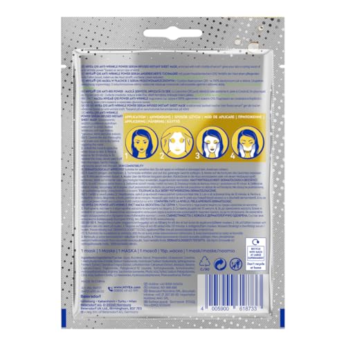 NIVEA Q10 Power 10-Minute Face Sheet Masks 5-Pack - Anti-Aging & Hydrating