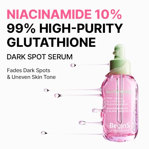 BeginS Glutathione Serum with Niacinamide & Alpha Arbutin for Brightening - 1 Fl Oz