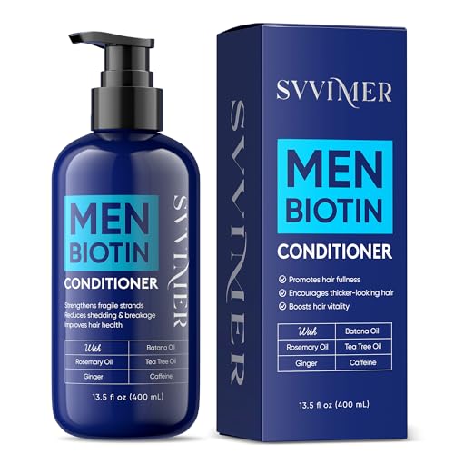 Biotin Hair Conditioner for Men - Thickening Volumizing with Rosemary & Tea Tree Oil - 13.5 Fl Oz