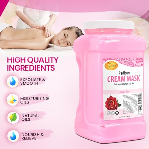 Hydrating Rose Pumice Scrub & Body Foot Mask Set – Exfoliating & Nourishing, 128 Oz Each