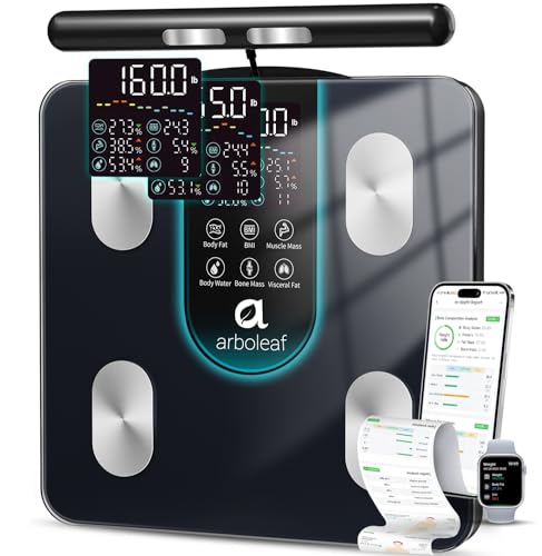 Arboleaf Smart Body Scale with Handle - Dark Blue 8-Electrode Full-Body Analysis