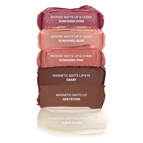Nudestix Nude Love Lip Palette - 6-Piece Multi-Use Nude Lip, Cheek & Eye Set