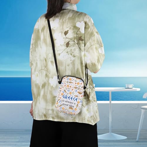 WCGXKO Greece Gift Greece Surprise Trip Gift Greece Is Always A Good Idea Zipper Pouch Makeup Bag