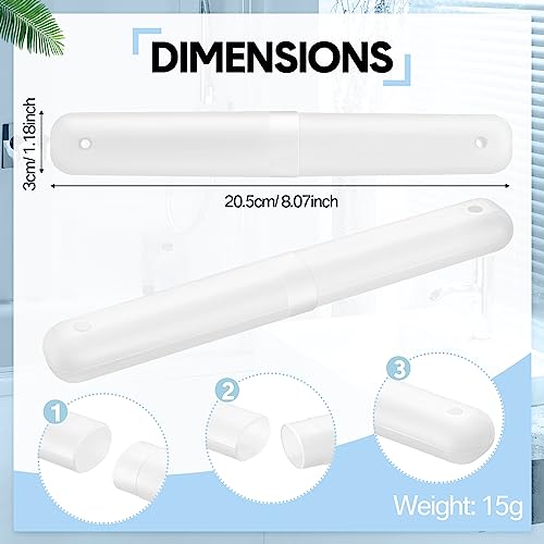 60 Pack Clear Travel Toothbrush Cases Portable Toothbrush Holders for Camping & Home