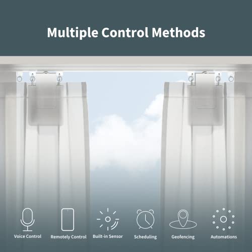 Smart Curtain Motor Track Version - Compatible with U and I Rails, App & Voice Control
