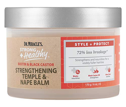Dr. Miracle's Strong & Healthy Temple & Nape Balm 6oz - Hair Growth & Length Retention