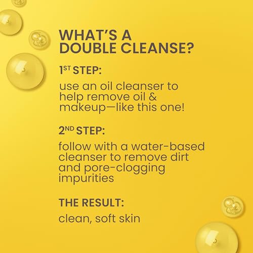 Burt's Bees Nourishing Cleansing Oil With Coconut and Argan Oils, Cleansing Face Oil for Normal to Dry Skin, College Back to School Dorm Essentials, Natural Origin Skin Care, 6 fl. oz. Bottle