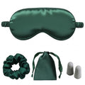 Silk Satin Sleeping Eye Mask, Green Sleep Eye Night Blindfold for Women and Men, Soft Breathable Blackout Eyeshade Eye Cover for Travel, Wedding Bridesmaid Gift