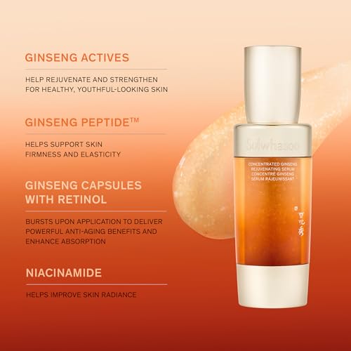 Sulwhasoo Concentrated Ginseng Rejuvenating Serum 0.5 oz – Mini Size, Anti-Aging