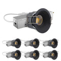 Black 2 Inch LED Recessed Ceiling Light 8W Dimmable COB 5CCT Pack of 6