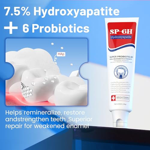 Probiotic Toothpaste Set with Whitening & Fresh Breath - Fluoride-Free, Deep Cleaning, Enamel Safe