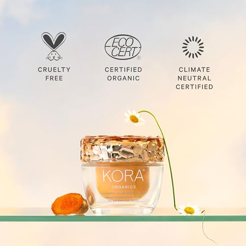 KORA Organics Turmeric Glow Face Moisturizer Cream - Full-Size 1.69 Fl Oz