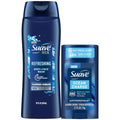 Suave Men¡¯s Body Wash, Refresh + Invisible Solid Ocean Charge Antiperspirant Deodorant Stick, 48H Sweat & Odor Protection (2 Piece Set)