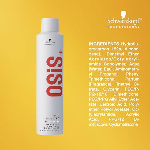 Elastic Hairspray 9 Oz Light Hold with Heat Protection - All Hair Types