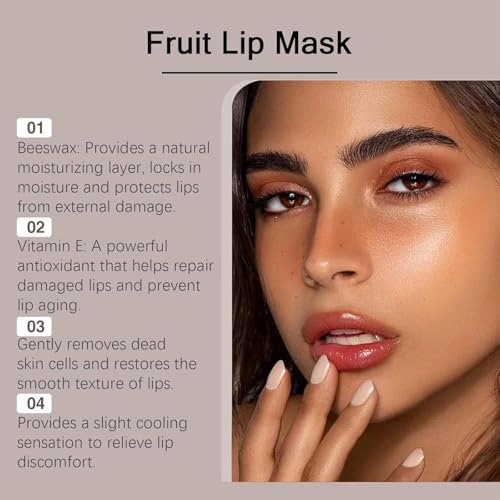 Charm Kiss Bee Lip Balm Lip Mask Set A - 12 Fruit Flavors Honey & Vitamin E