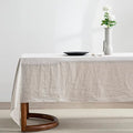 Everly Natural Linen Rectangle Tablecloth 132" x 60" for Dining & Events
