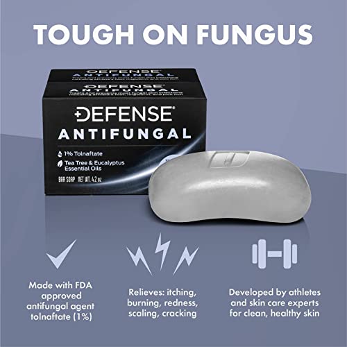 Defense Soap Antifungal Medicated Bar Soap 2-Pack, Original 4 Oz Bar (Pack of 2), & Body Wash 32 oz - Natural Shower Gel