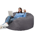 DUMOS 4FT Dark Grey Bean Bag Chair - Large Living Room Gaming Seat