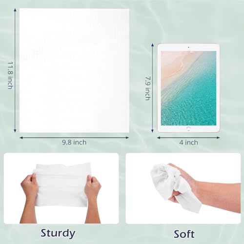 Disposable Face Towels 160 Count - Extra Large Soft Biodegradable Makeup Remover for Sensitive Skin - 2 Pack