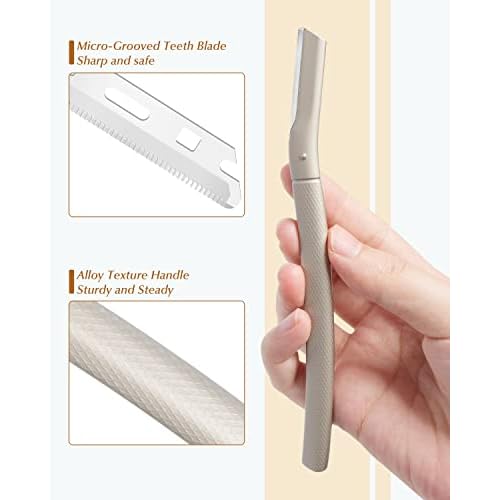 Dermaplane Razor for Face Professional, Facial Razors for Women&Men Face with 20 Blade Refills, Eyebrow Razor for Women and Men