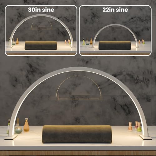 Large Half Moon Light for Nail Desk, 30" 48W Professionals Led Light, Desk Lamp for Lash Eyelash Extension,Makeup Desk lamp,Color Temperature 2700K-6000K, Salon&Home(Crystal Diamond)
