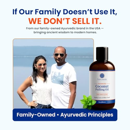 Coconut Oil Pulling Mouthwash 3 Pack - 24 Fl Oz Cocomint Flavor, Organic Ayurvedic Oral Rinse