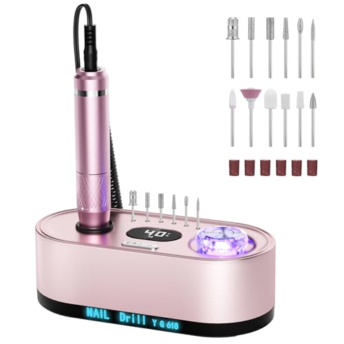 Pink Professional Nail Drill E-File 40000RPM for Gel Polish Removal - JOSGLOI