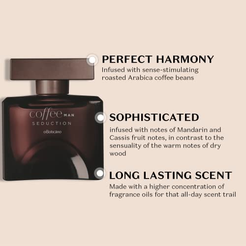 O Boticario Coffee Seduction Men's Cologne 3.4 oz - Fresh Fragrance, Long-Lasting