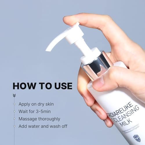 TROIAREUKE PIT Cleansing Milk I Deep Cleansing Daily Facial Cleanser for All Skin Types, Dry, Hydrating Face Mask with Antioxidants, Vitamins, Moisturize Korean Aesthetic Skin Care 6.08 fl oz